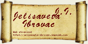 Jelisaveta Ibrovac vizit kartica